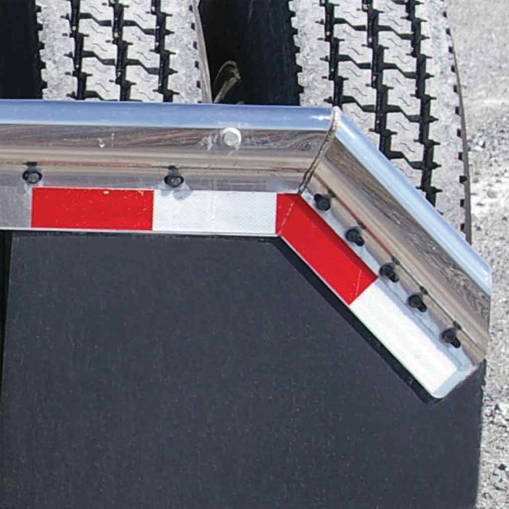 Angled Reflector Strip with 3M Reflector - Aluminum