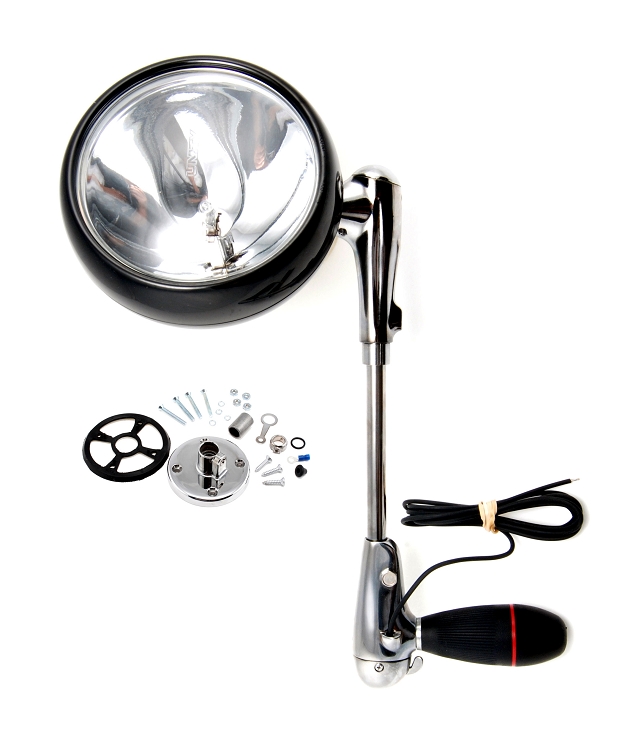 380-0002-24V 6" Rooflight, 70 watt, Black shell & ring (24 Volt)