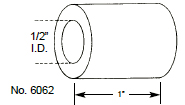 6062 1" long & 1/2" I.D. Spacer