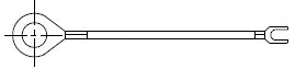 U-7852-3 Ground Wire Asy-6in (16ga)