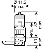 U-H3-100W-B Replacement Bulb (Ford Factory Install Replacement) - Thumbnail 2