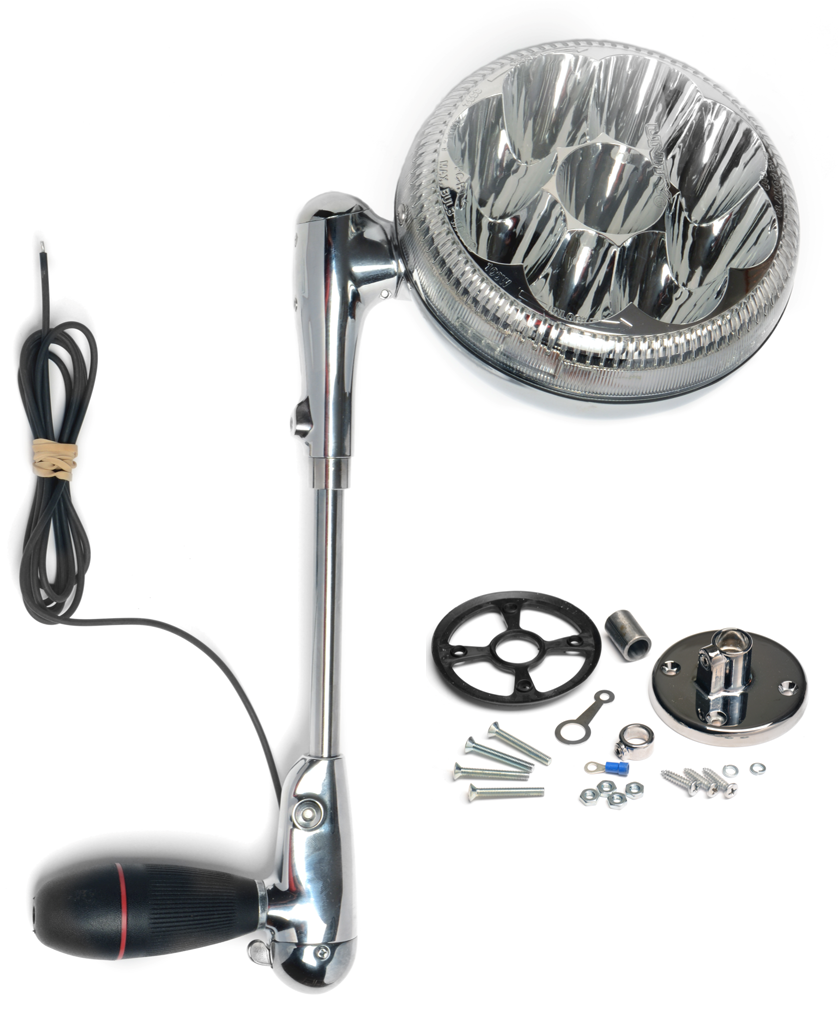 X385R 6" dia. X-LED Rooflight-Shorty, 30 watt, Chrome