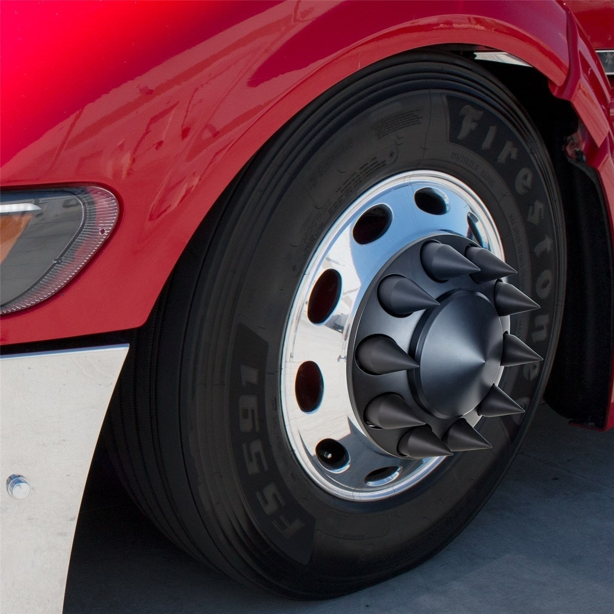 33mm X 4-1/8" Matte Black Spike Nut Covers - Thread-On (60-Pack) - Thumbnail 3