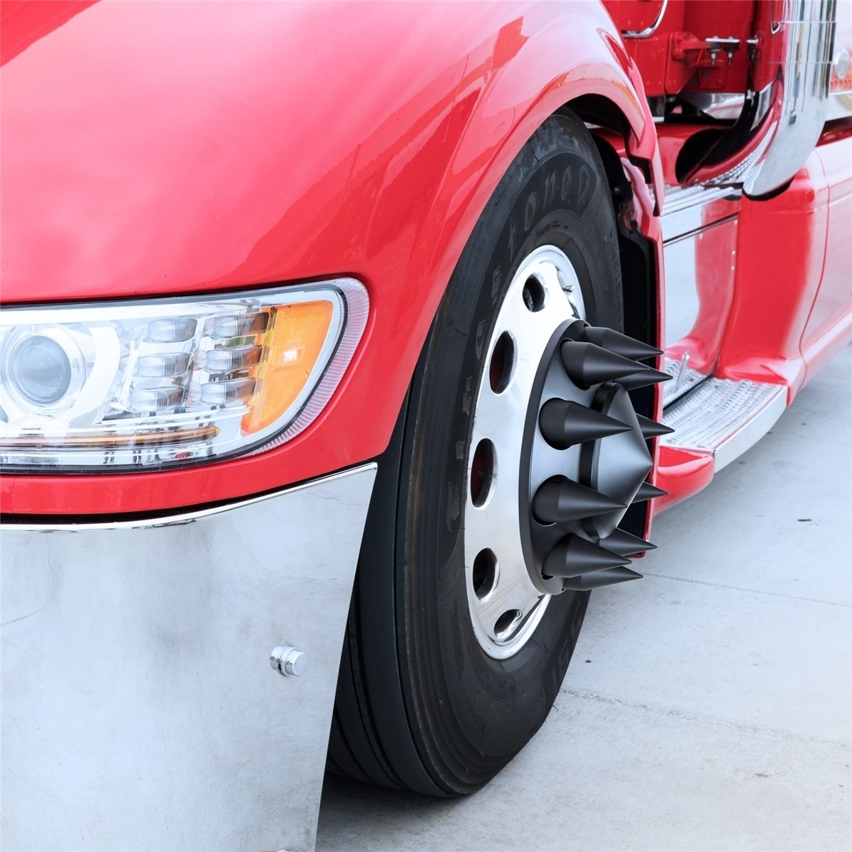 33mm X 4-1/8" Matte Black Spike Nut Covers - Thread-On (60-Pack) - Thumbnail 4