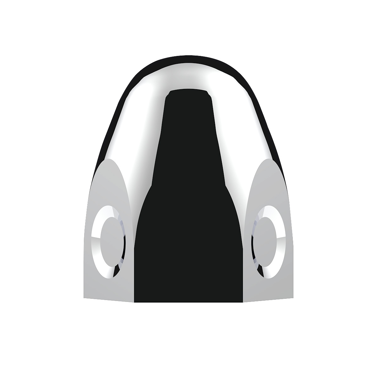 1-1/2" x 2" Chrome Steel Bullet Nut Covers (10-Pack) - Thumbnail 4