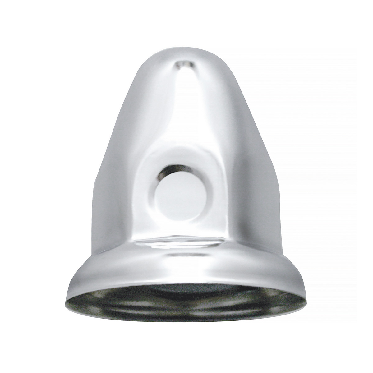 33mm x 2-1/8" Chrome Steel Bullet Nut Covers With Flange (10-Pack) - Thumbnail 3