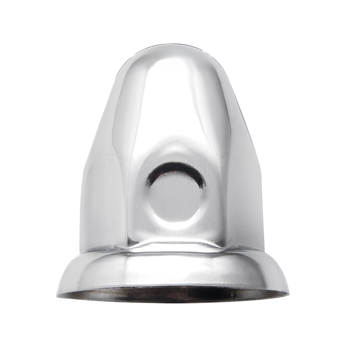 1-1/2" x 2-1/4" Chrome Steel Bullet Nut Covers With Flange (10-Pack) - Thumbnail 3