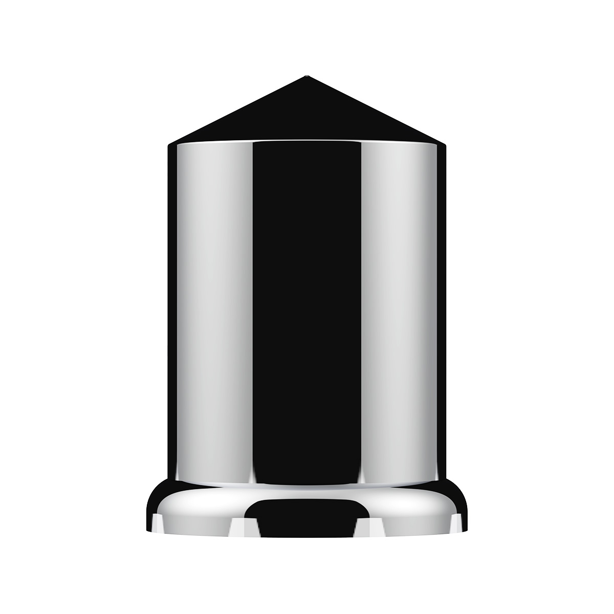 1-1/2" X 3" Chrome Plastic Pointed Nut Covers - Push-On (20-Pack) - Thumbnail 3