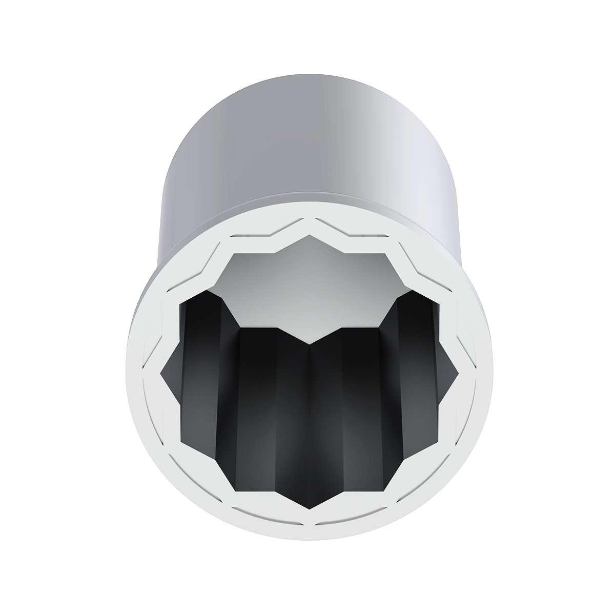 1-1/2" X 3" Chrome Plastic Pointed Nut Cover - Push-On (Bulk) - Thumbnail 3