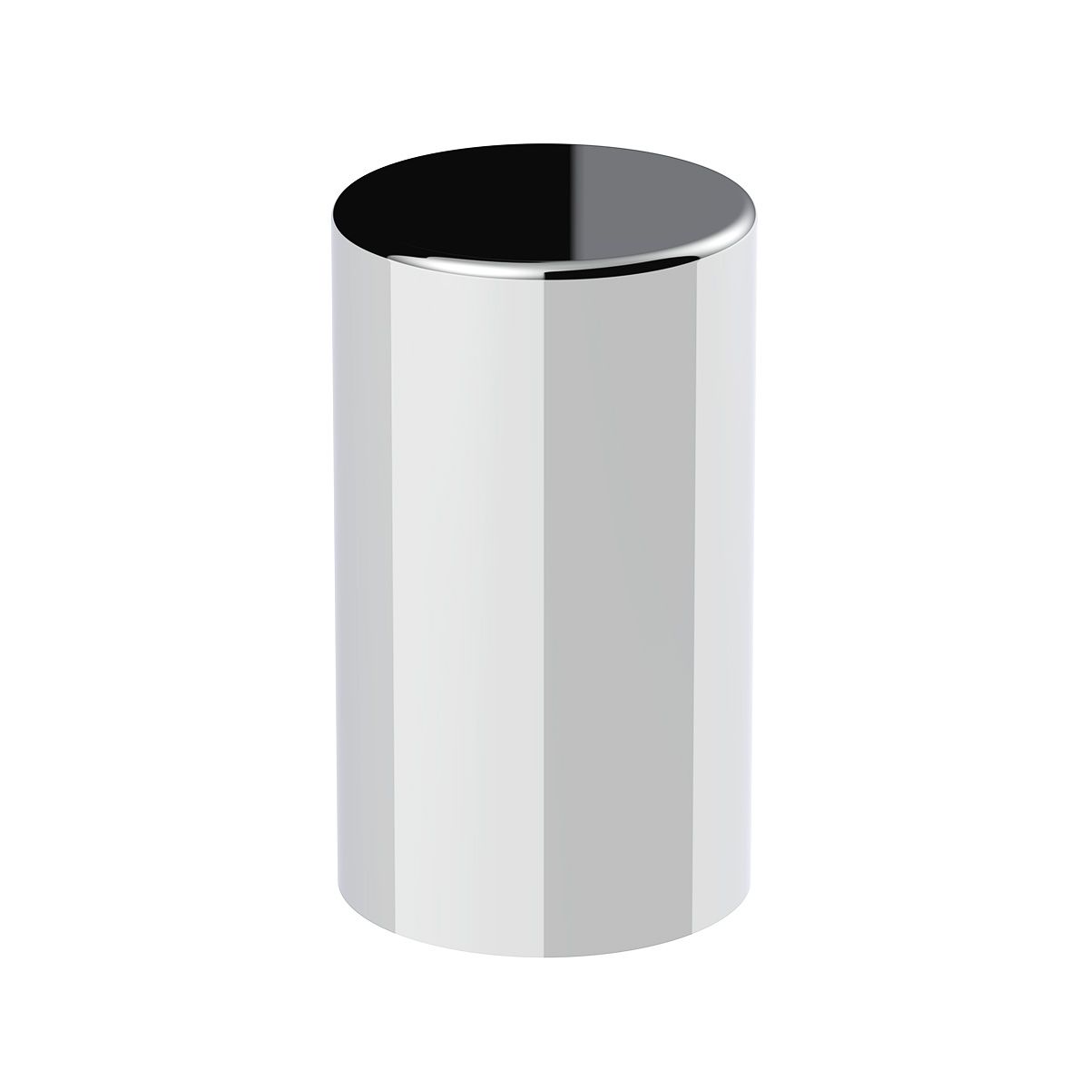 33mm x 3-1/2" Chrome Plastic Cylinder Nut Cover - Thread-On (Bulk)