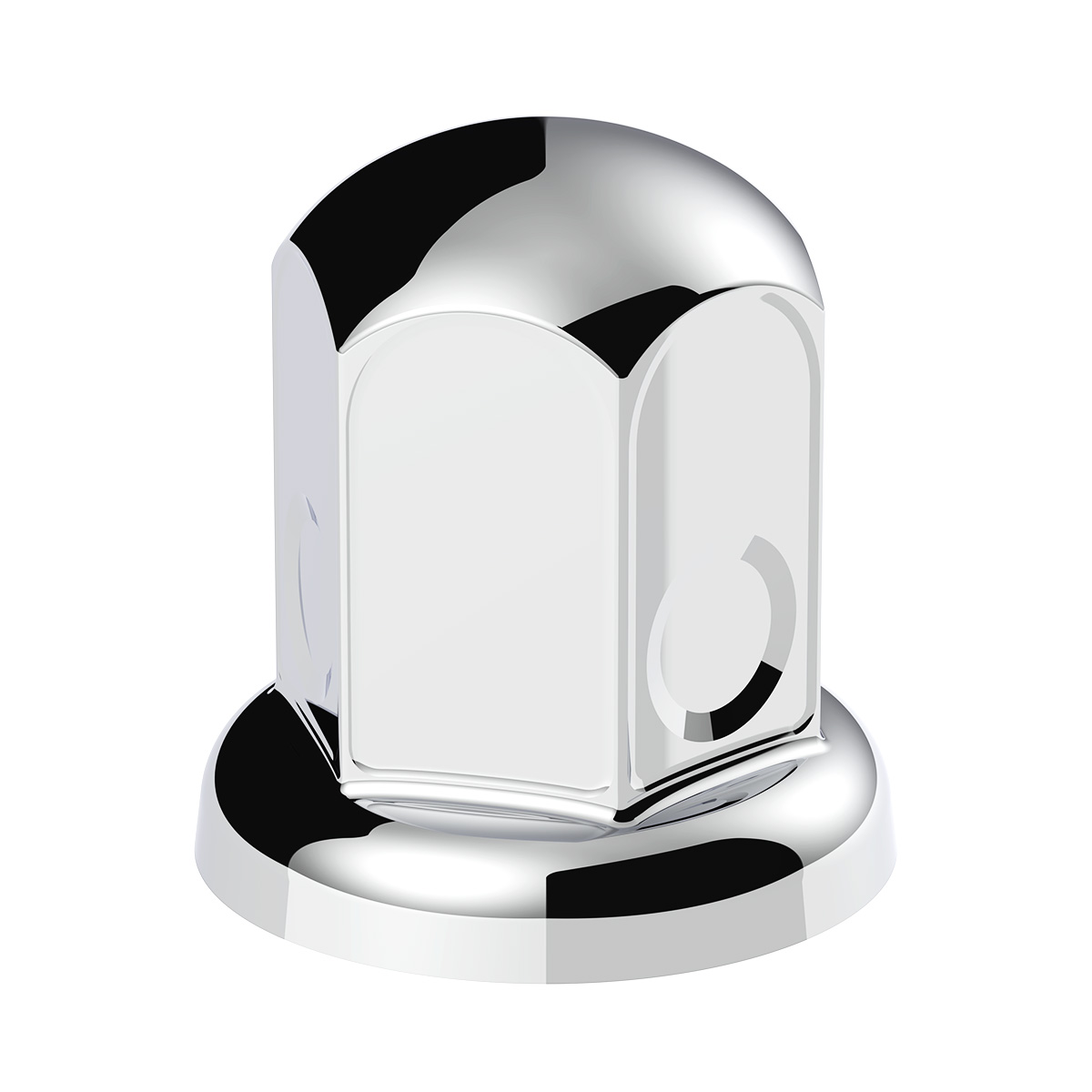 33mm X 2" Chrome Steel Standard Nut Cover With Flange - Thumbnail 4