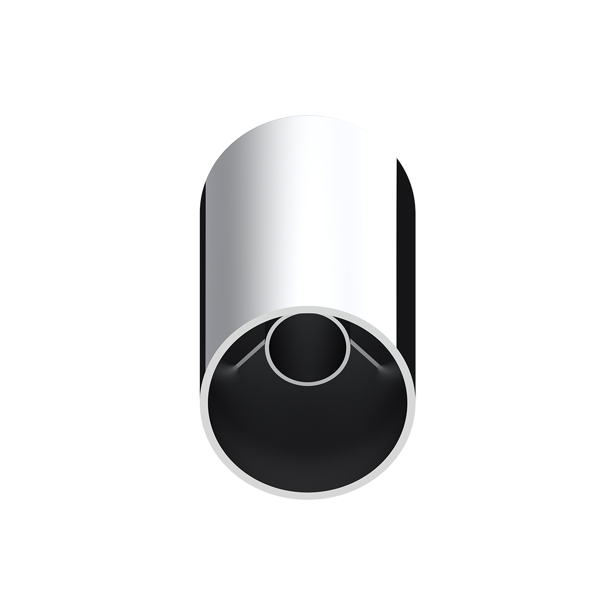 33mm X 4-1/4" Chrome Plastic Tall Cylinder Nut Cover - Thread-On (Bulk) - Thumbnail 3