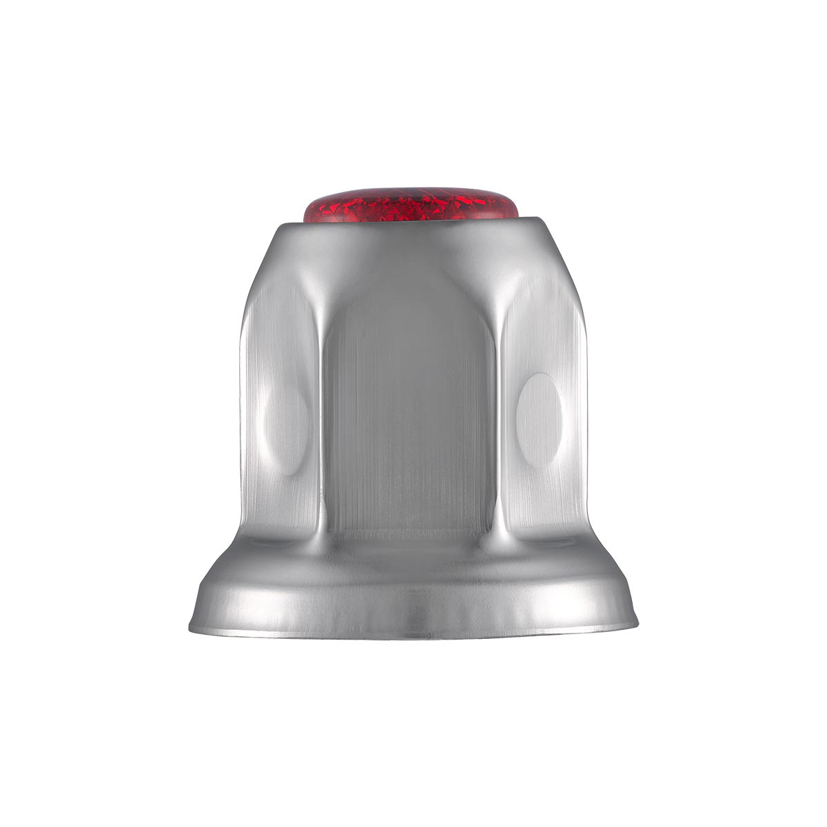 33mm X 2" Chrome Steel Reflector Nut Cover With Flange - Red (50 Pcs) - Thumbnail 4