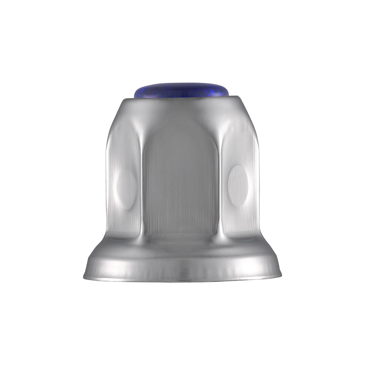 33mm X 2" Chrome Steel Reflector Nut Cover With Flange - Blue (50 Pcs) - Thumbnail 4