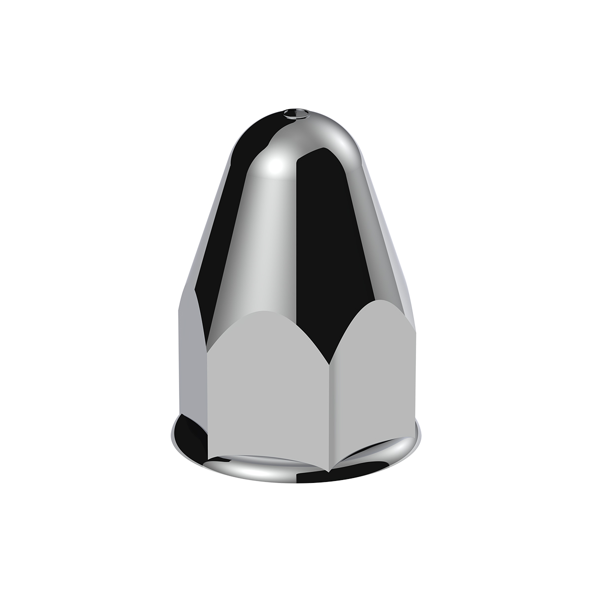 1-1/2" X 2-3/4" Chrome Plastic Bullet Nut Covers - Push-On (Color Box of 20) - Thumbnail 2