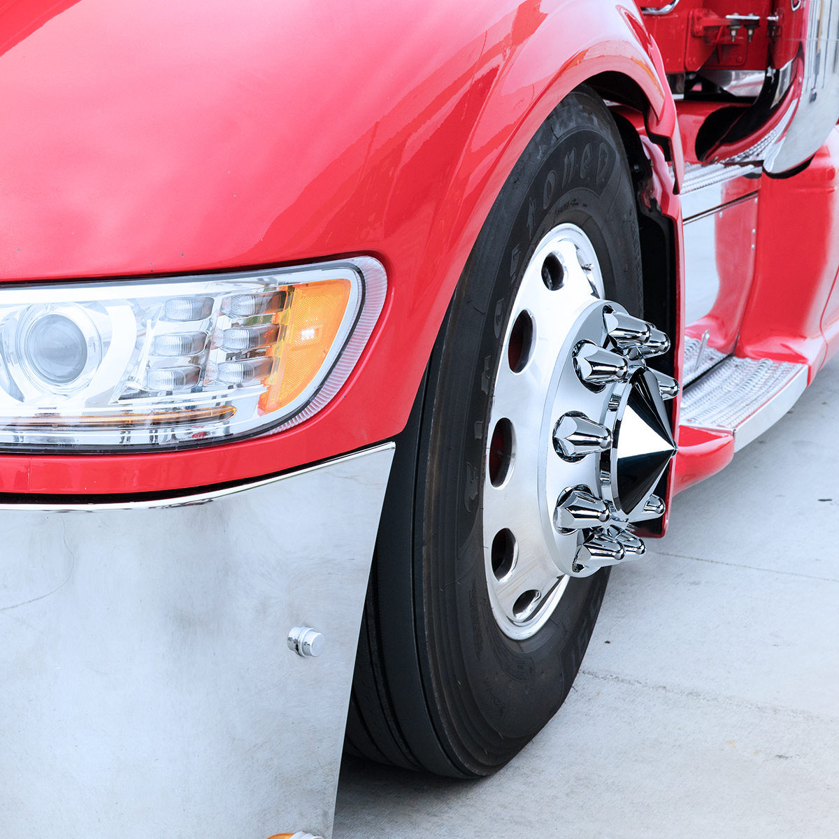 1-1/2" X 2-3/4" Chrome Plastic Bullet Nut Covers - Push-On (Color Box of 20) - Thumbnail 6