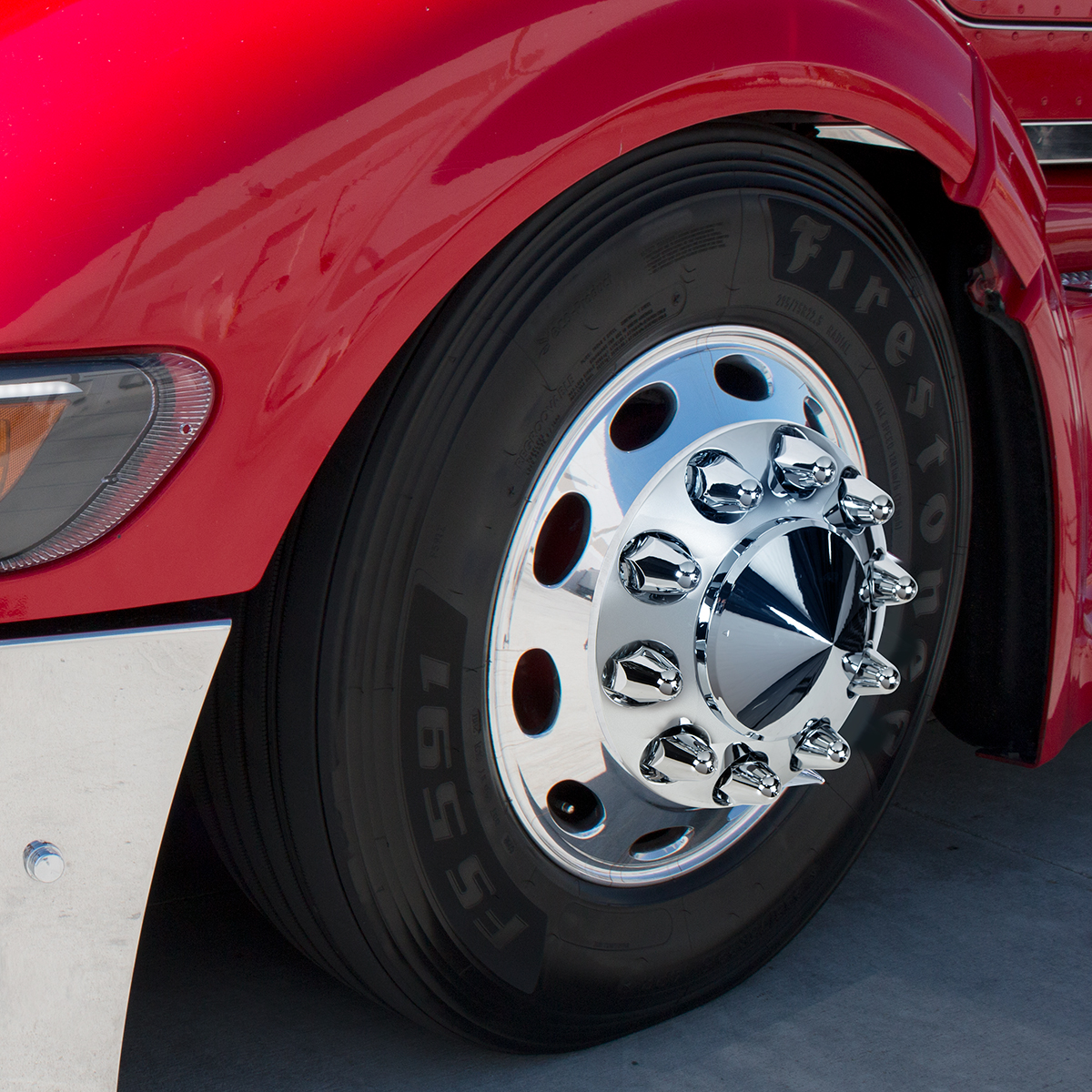 1-1/2" X 2-3/4" Chrome Plastic Bullet Nut Covers - Push-On (60-Pack) - Thumbnail 3