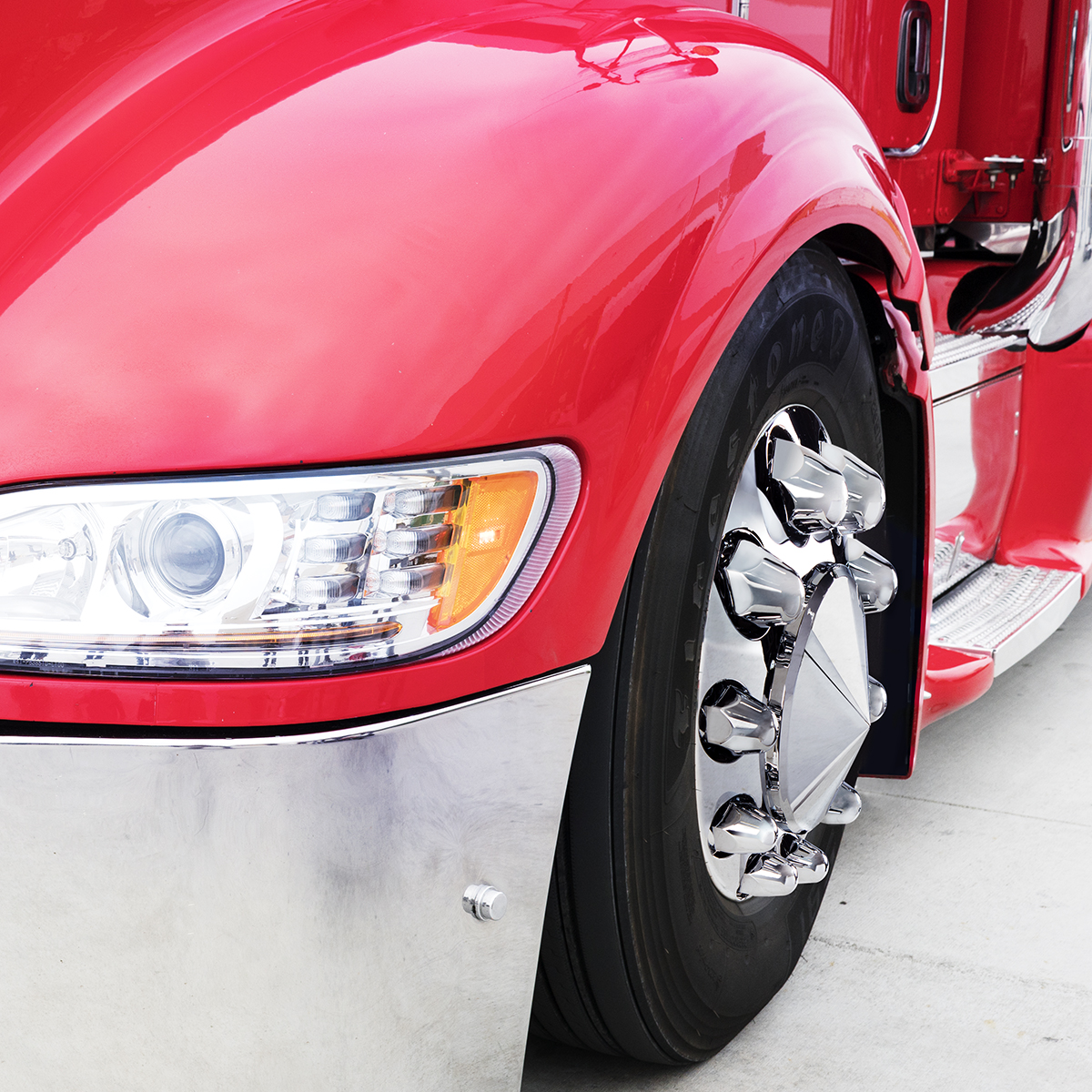 1-1/2" X 2-3/4" Chrome Plastic Slotted Bullet Nut Covers With Flange - Push-On (Color Box of 20) - Thumbnail 6