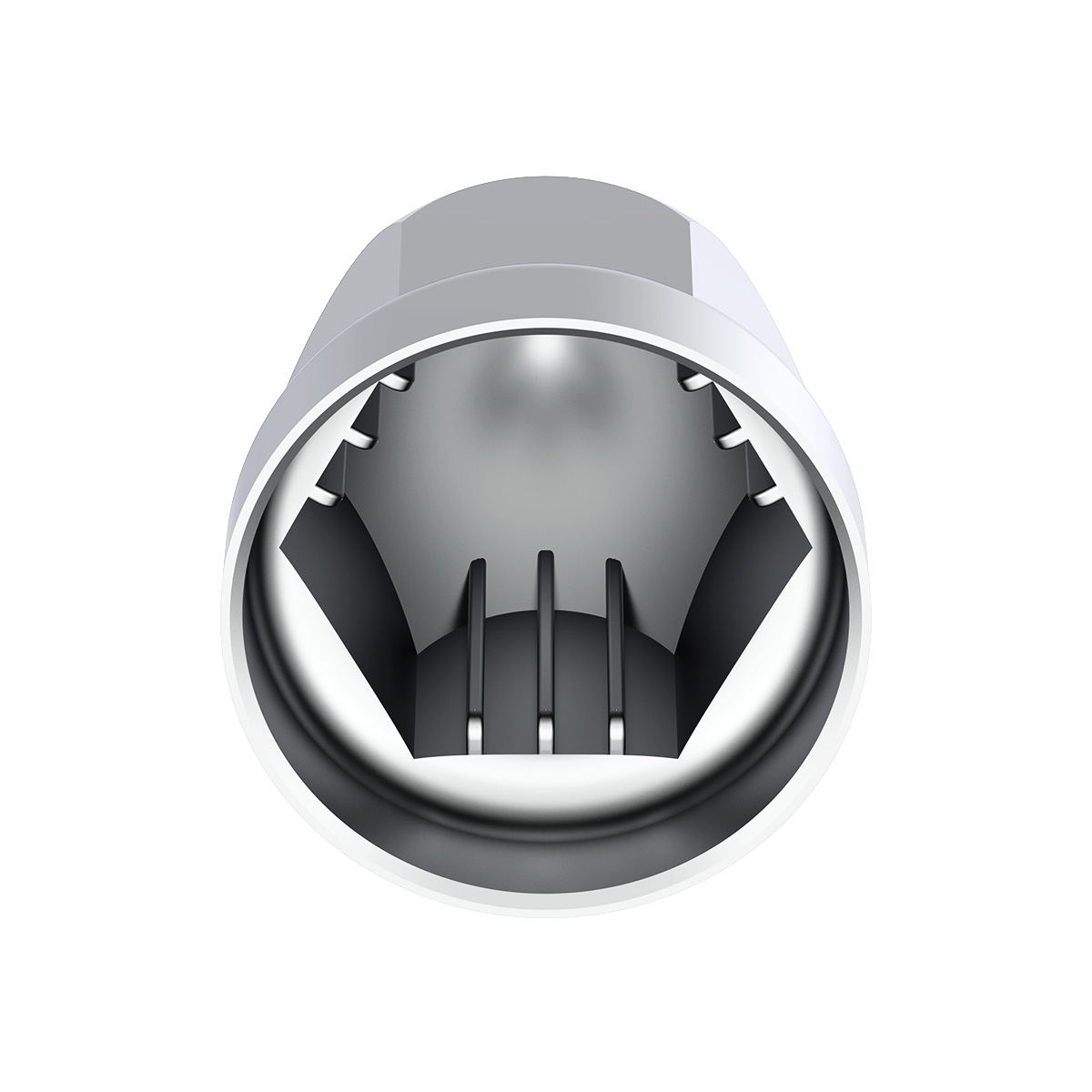 33mm X 2-3/4" Chrome Plastic Bullet Nut Covers With Flange - Push-On (Box of 20 ) - Thumbnail 4