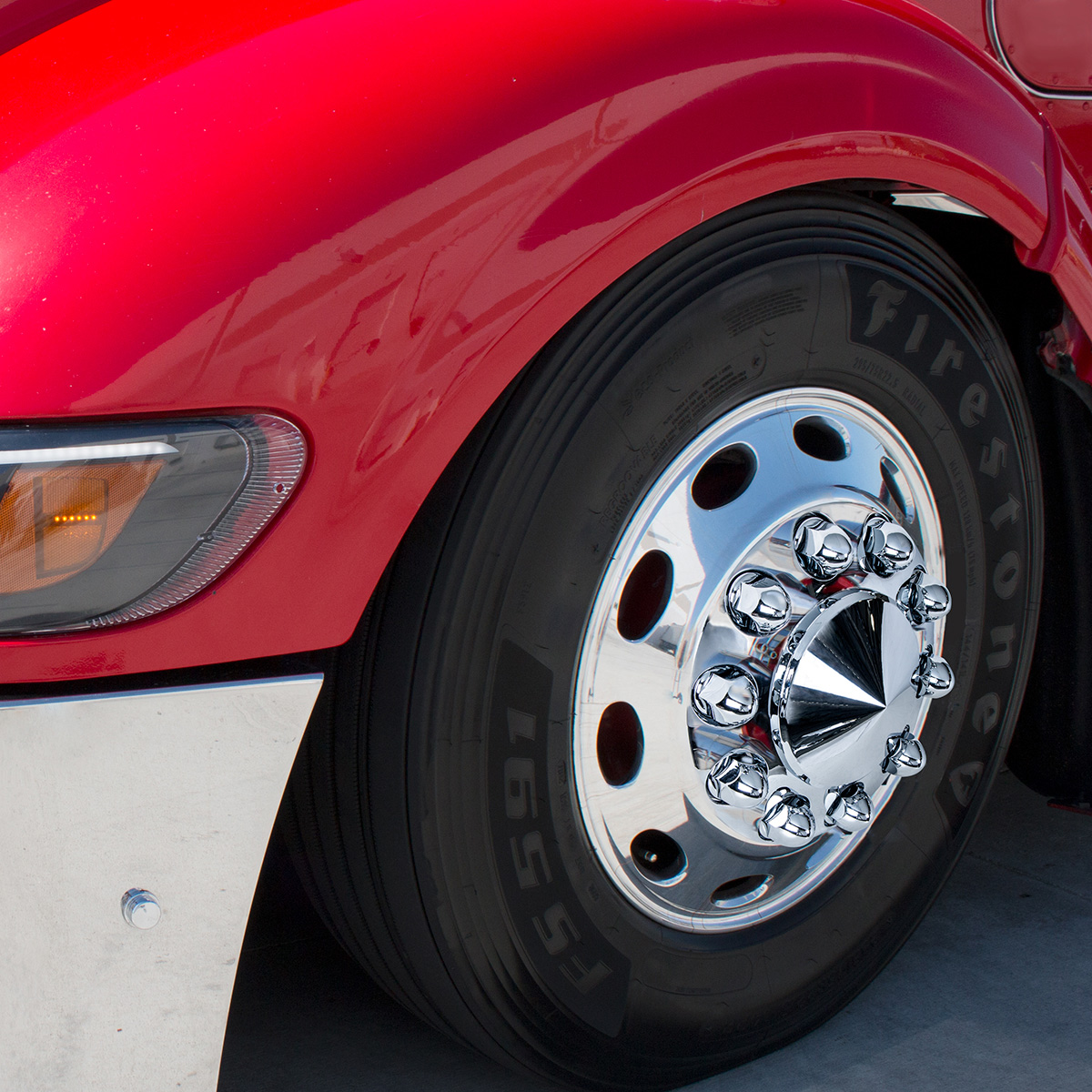 33mm X 2-3/4" Chrome Plastic Bullet Nut Covers With Flange - Push-On (Box of 20 ) - Thumbnail 5