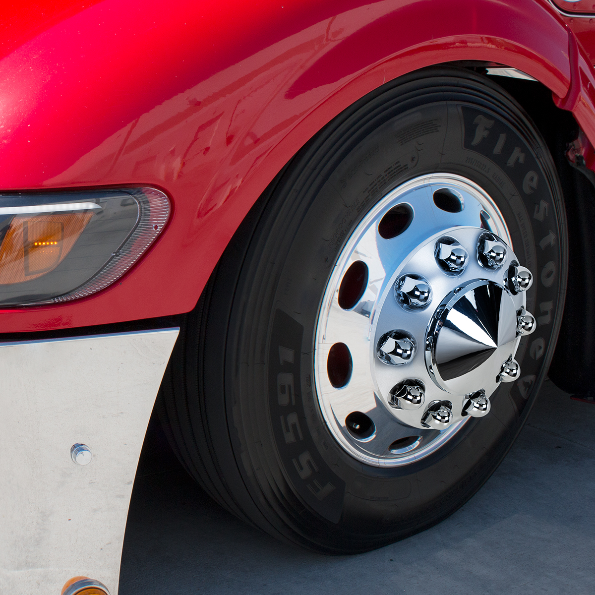 1-1/2" X 2-1/4" Chrome Plastic Standard Nut Covers - Push-On (60-Pack) - Thumbnail 3