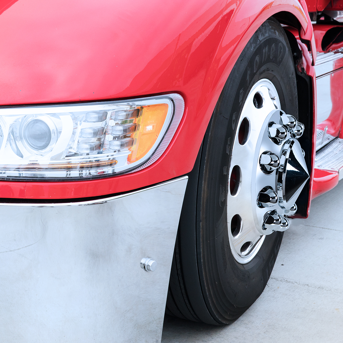 1-1/2" X 2-1/4" Chrome Plastic Standard Nut Covers - Push-On (60-Pack) - Thumbnail 4