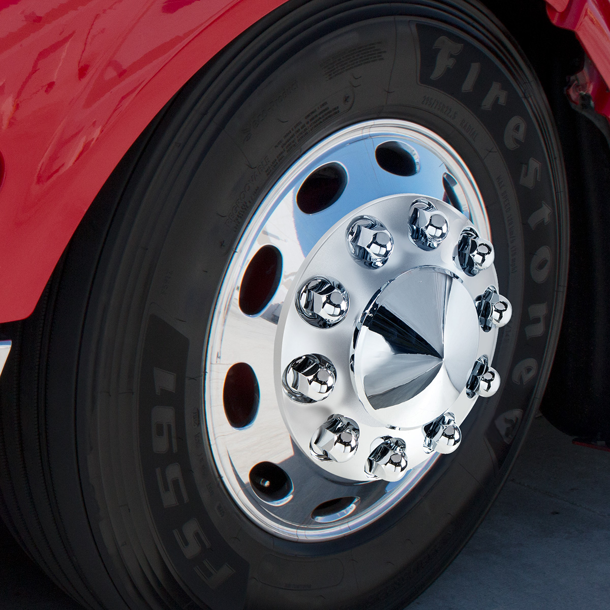 33mm X 2-7/16" Chrome Plastic Standard Nut Covers With Flange - Push-On (Color Box of 20) - Thumbnail 5