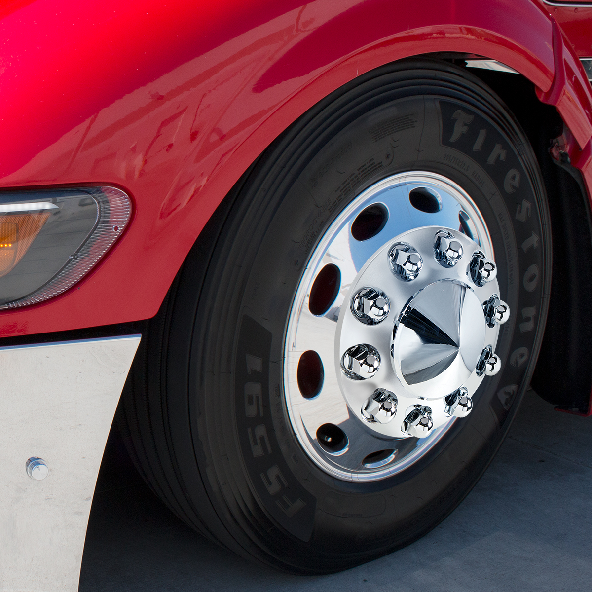 33mm X 2-7/16" Chrome Plastic Standard Nut Cover With Flange - Push-On (Color Box of 60) - Thumbnail 3