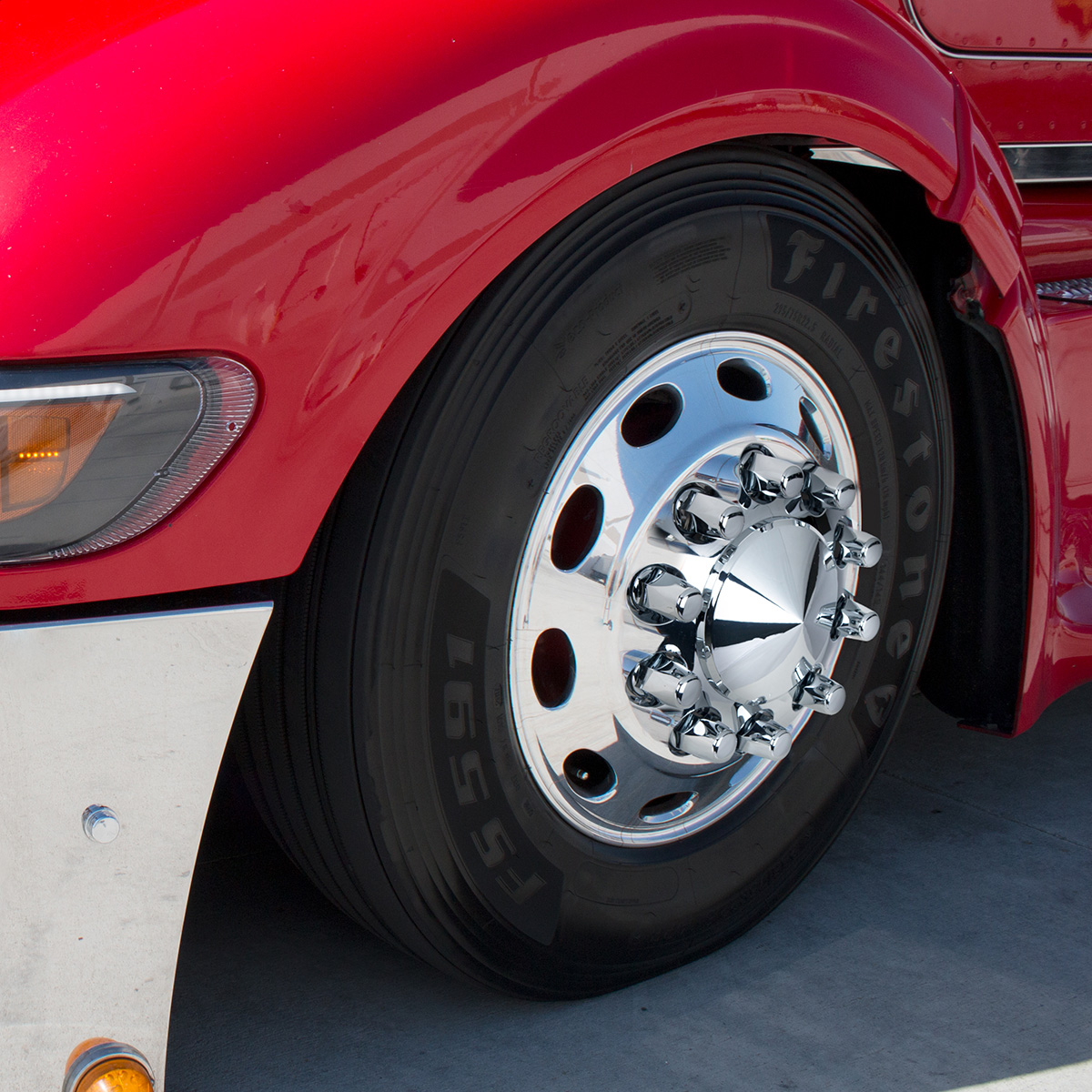 33mm X 3-1/4" Chrome Plastic Tall Nut Covers With Flange - Push-On (Box of 20) - Thumbnail 5