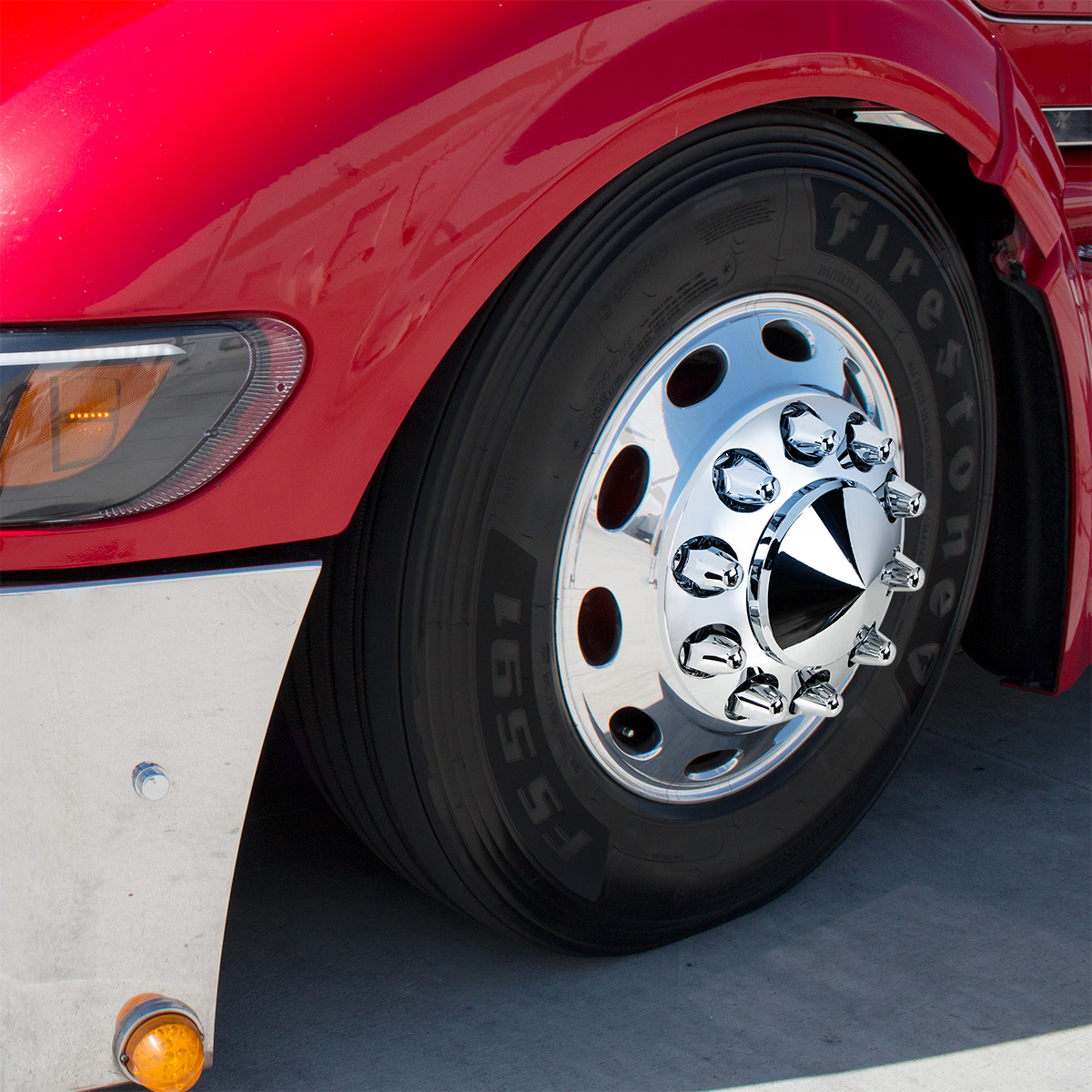 33mm X 2-5/8" Chrome Plastic Bullet Nut Covers With Flange - Push-On (60-Pack) - Thumbnail 3