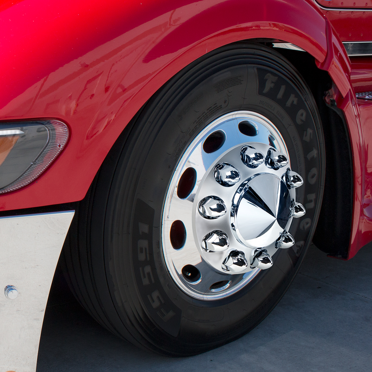 1-1/2" x 2-3/4" Chrome Plastic Bullet Nut Covers With Flange - Push-On (20-Pack) - Thumbnail 3