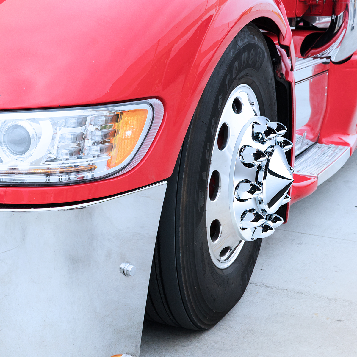 1-1/2" x 2-3/4" Chrome Plastic Bullet Nut Covers With Flange - Push-On (20-Pack) - Thumbnail 4