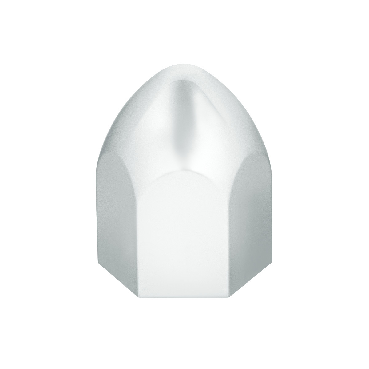 1" X 1 5/8" Chrome Plastic Bullet Nut Cover - Push-On (50-Pack) - Thumbnail 3