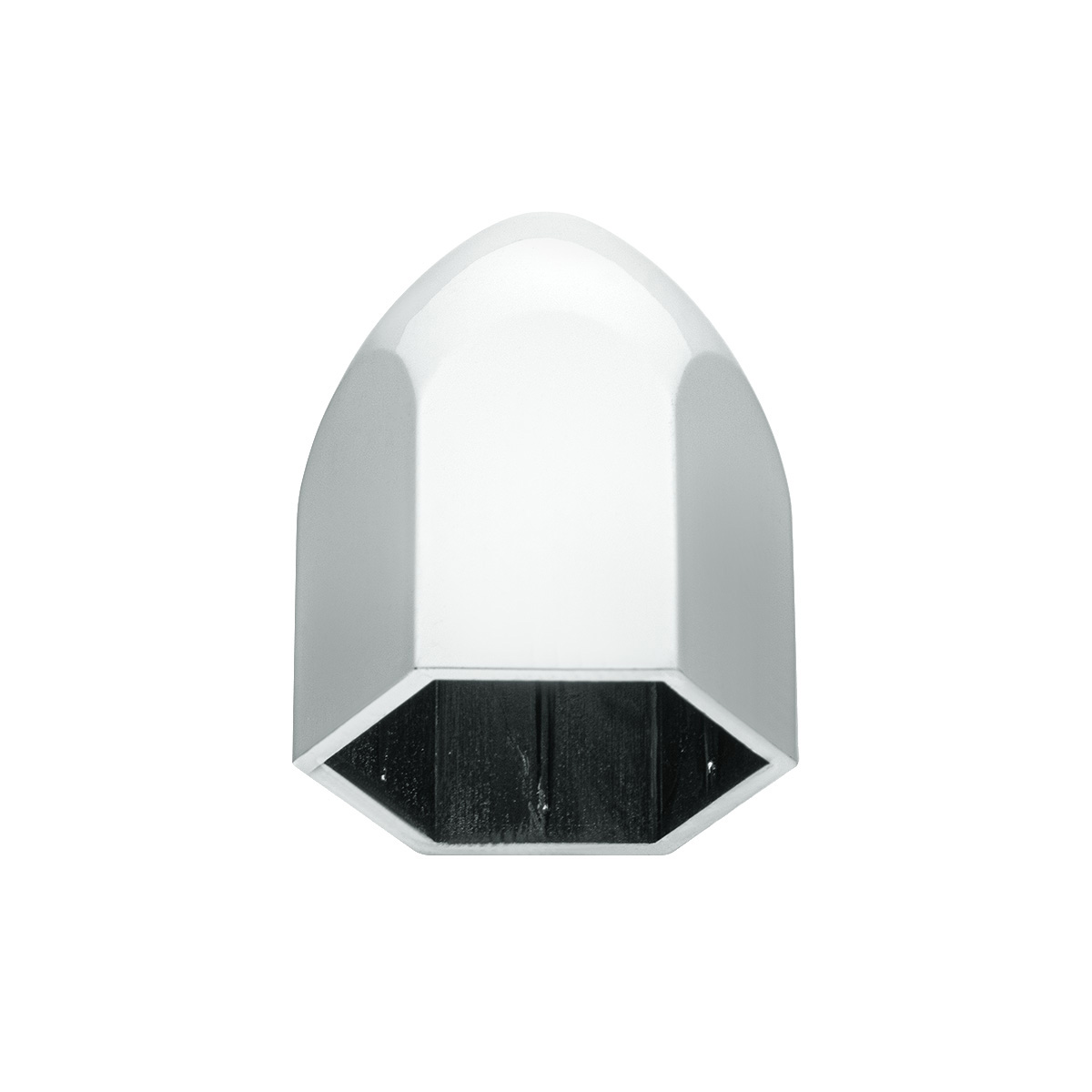 1" X 1 5/8" Chrome Plastic Bullet Nut Cover - Push-On (50-Pack) - Thumbnail 5