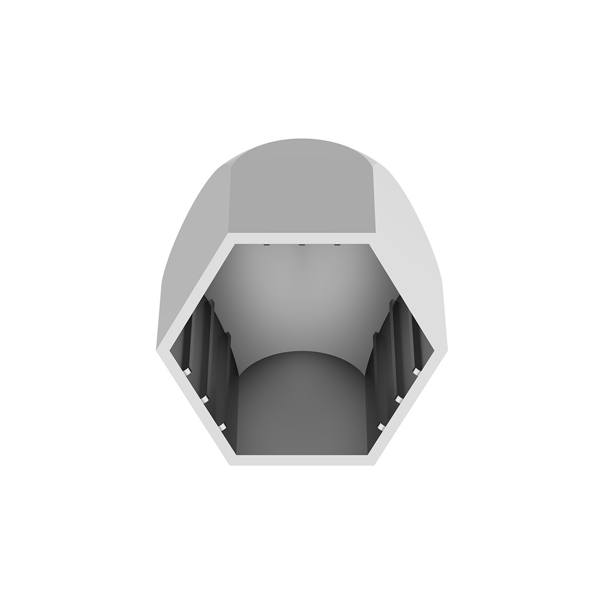 11/16" X 1-5/16" Chrome Plastic Bullet Nut Cover - Push-On - Thumbnail 3