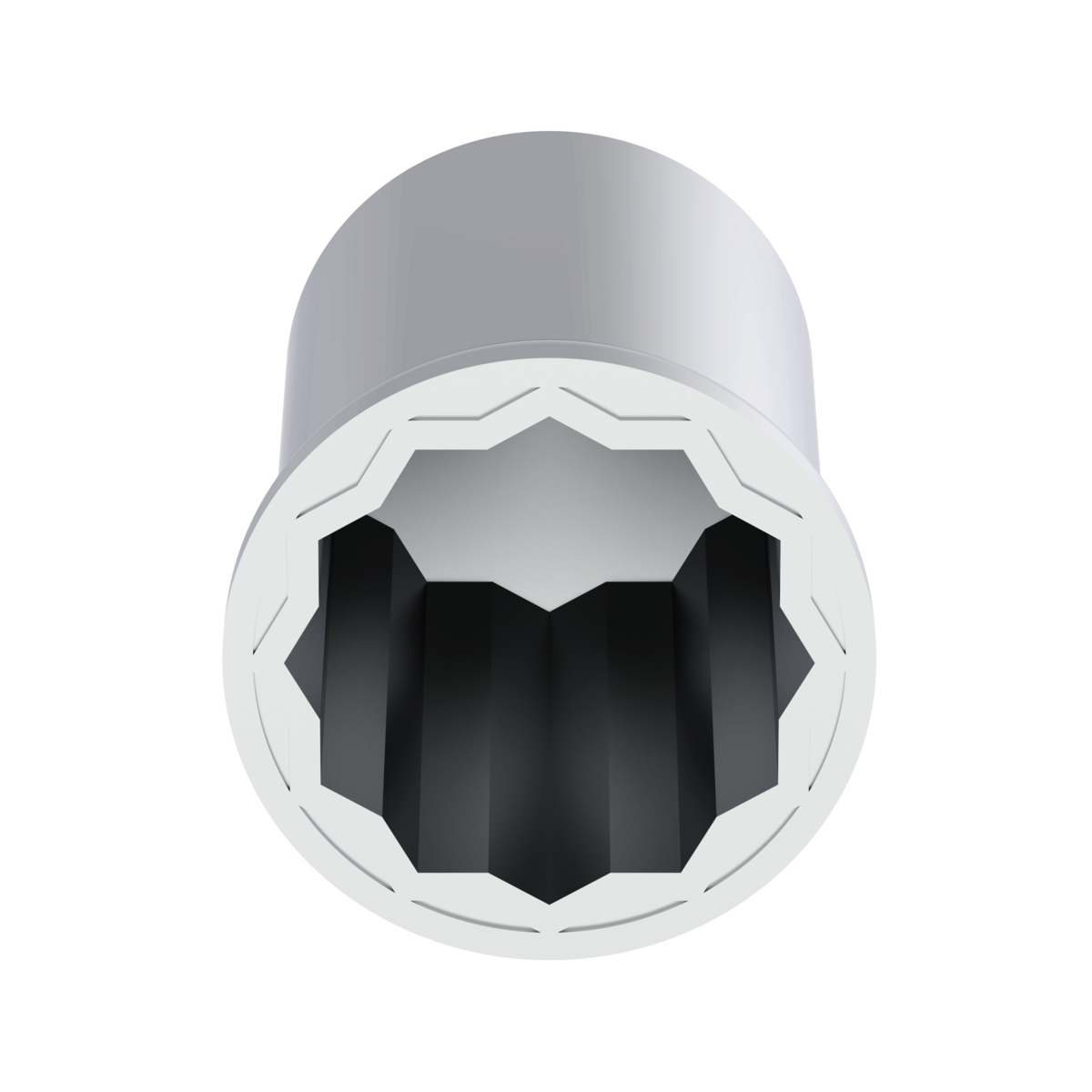3/4" X 1-1/2" Chrome Plastic Pointed Nut Cover - Push-On - Thumbnail 2