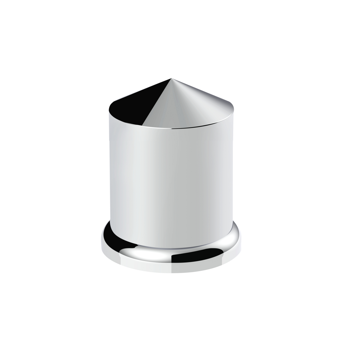 3/4" x 1-1/2" Chrome Plastic Pointed Nut Covers - Push-On (10-Pack)