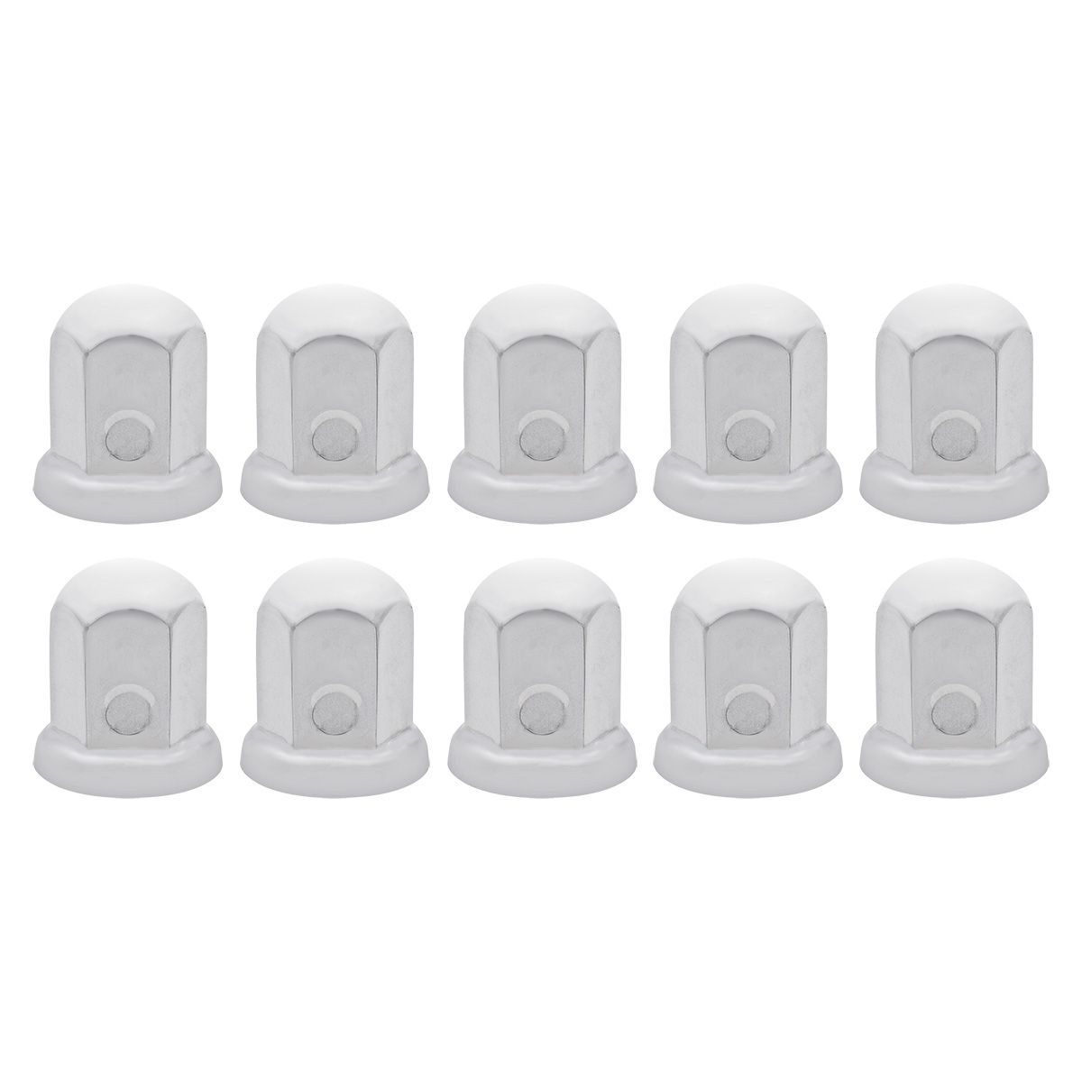 33mm X 2-1/8" Stainless Standard Nut Covers With Flange (10-Pack)