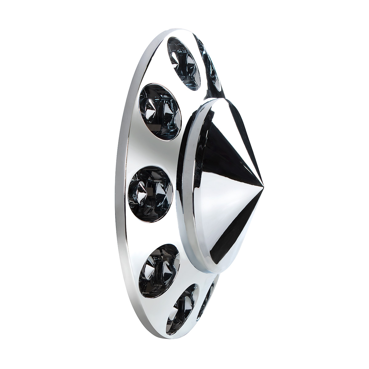 3/4" X 7/8" Chrome Plastic Pointed Nut Covers - Push-On (Color Box of 10) - Thumbnail 5