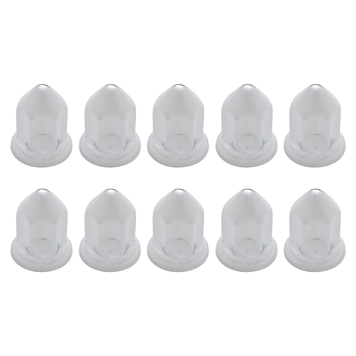 33mm x 2-3/8" Stainless Pointed Nut Covers With Flange (10-Pack)