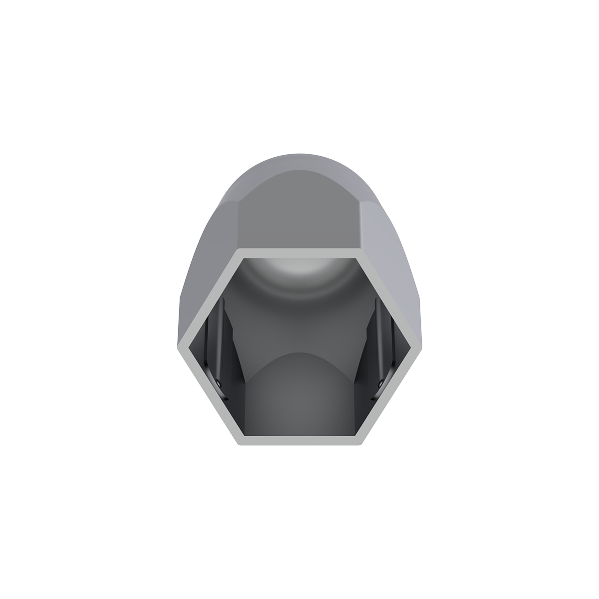 1-1/2" X 2-3/4" Chrome Plastic Tall Nut Covers - Push-On (Color Box of 20) - Thumbnail 5