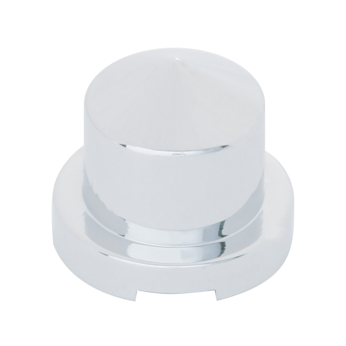 9/16" x 7/8" Chrome Plastic Pointed Nut Cover - Push-On - Thumbnail 3