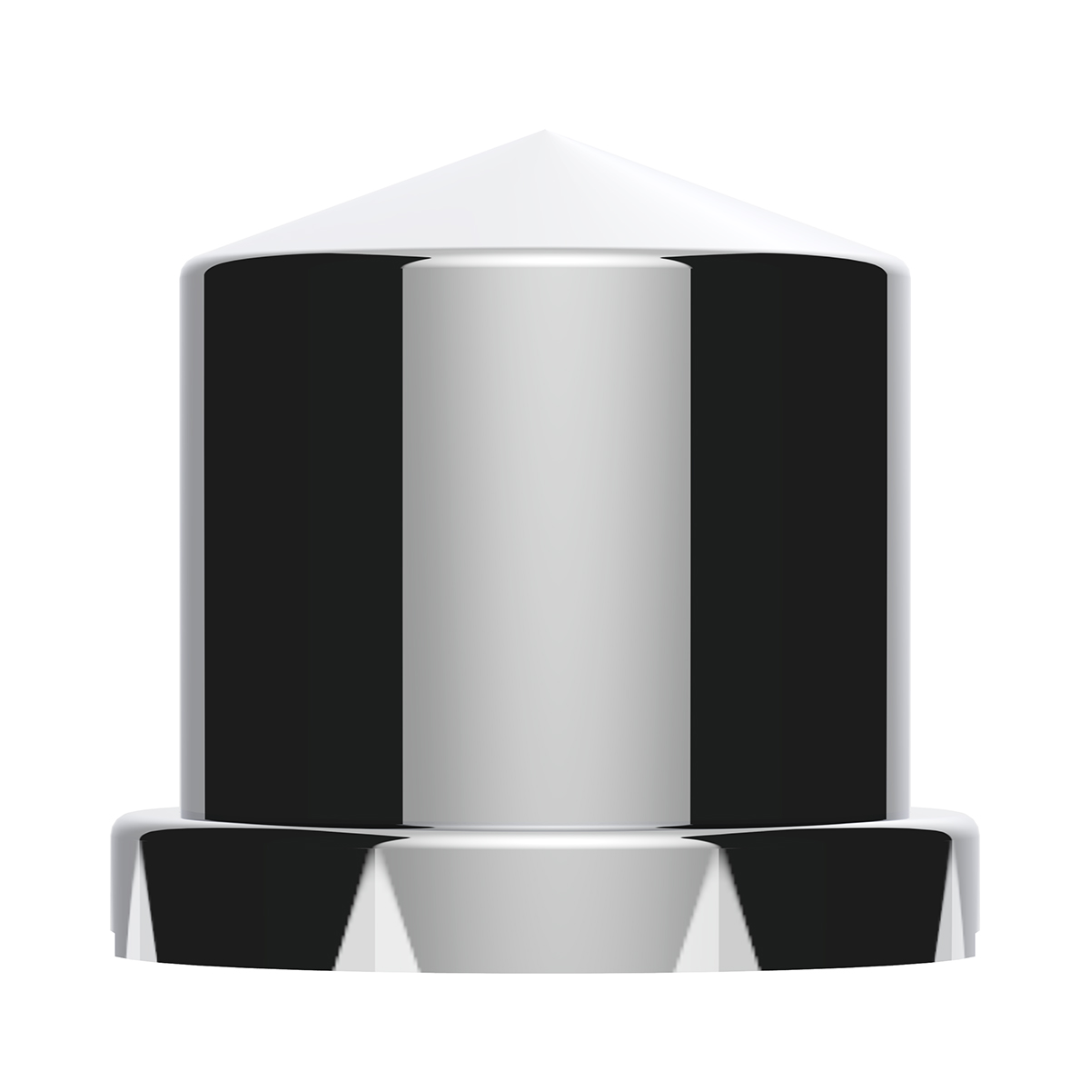 15/16" X 1-1/2" Chrome Plastic Pointed Nut Cover - Push-On - Thumbnail 2