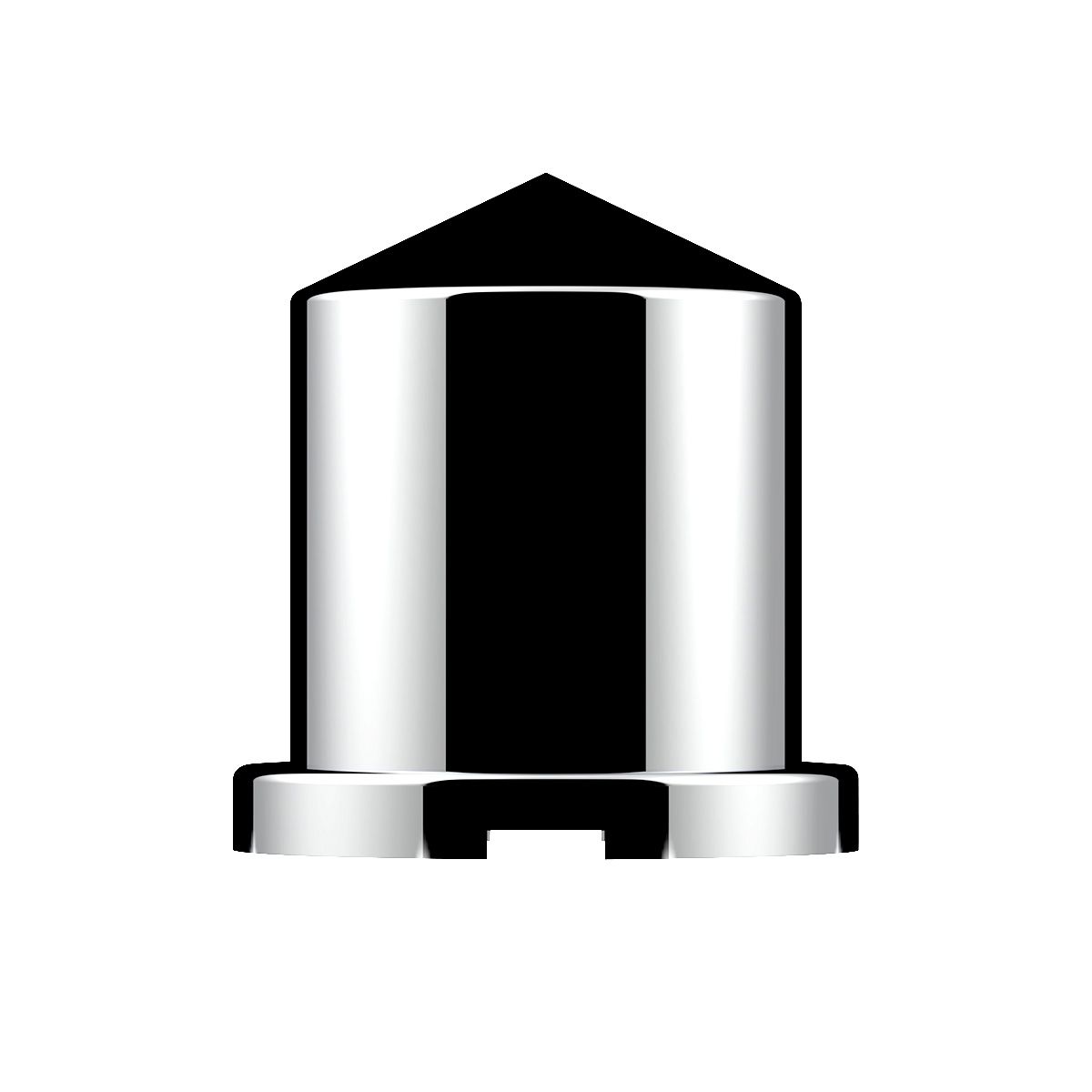 1-1/8" x 1-7/8" Chrome Plastic Pointed Nut Covers - Push-On (10-Pack)