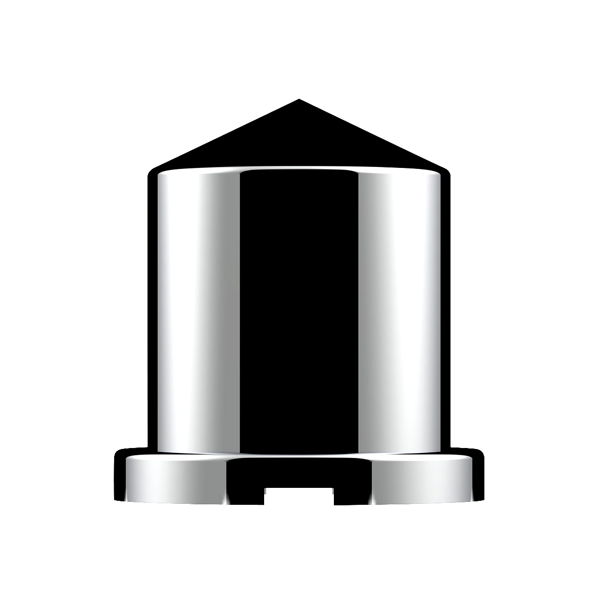 1-1/8" x 1-7/8" Chrome Plastic Pointed Nut Covers - Push-On (10-Pack) - Thumbnail 3