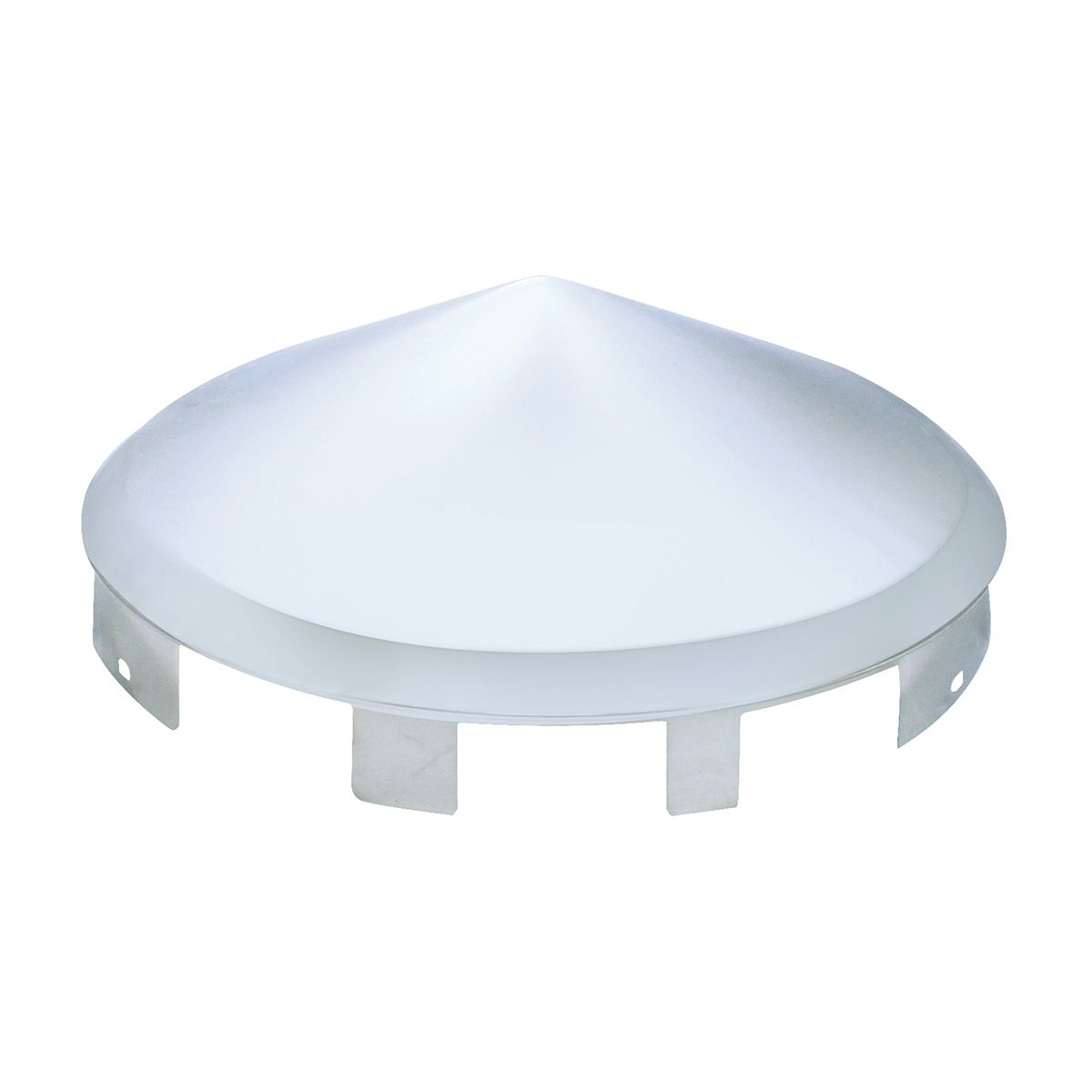 Universal Chrome Pointed Front Hubcap - 1" Lip