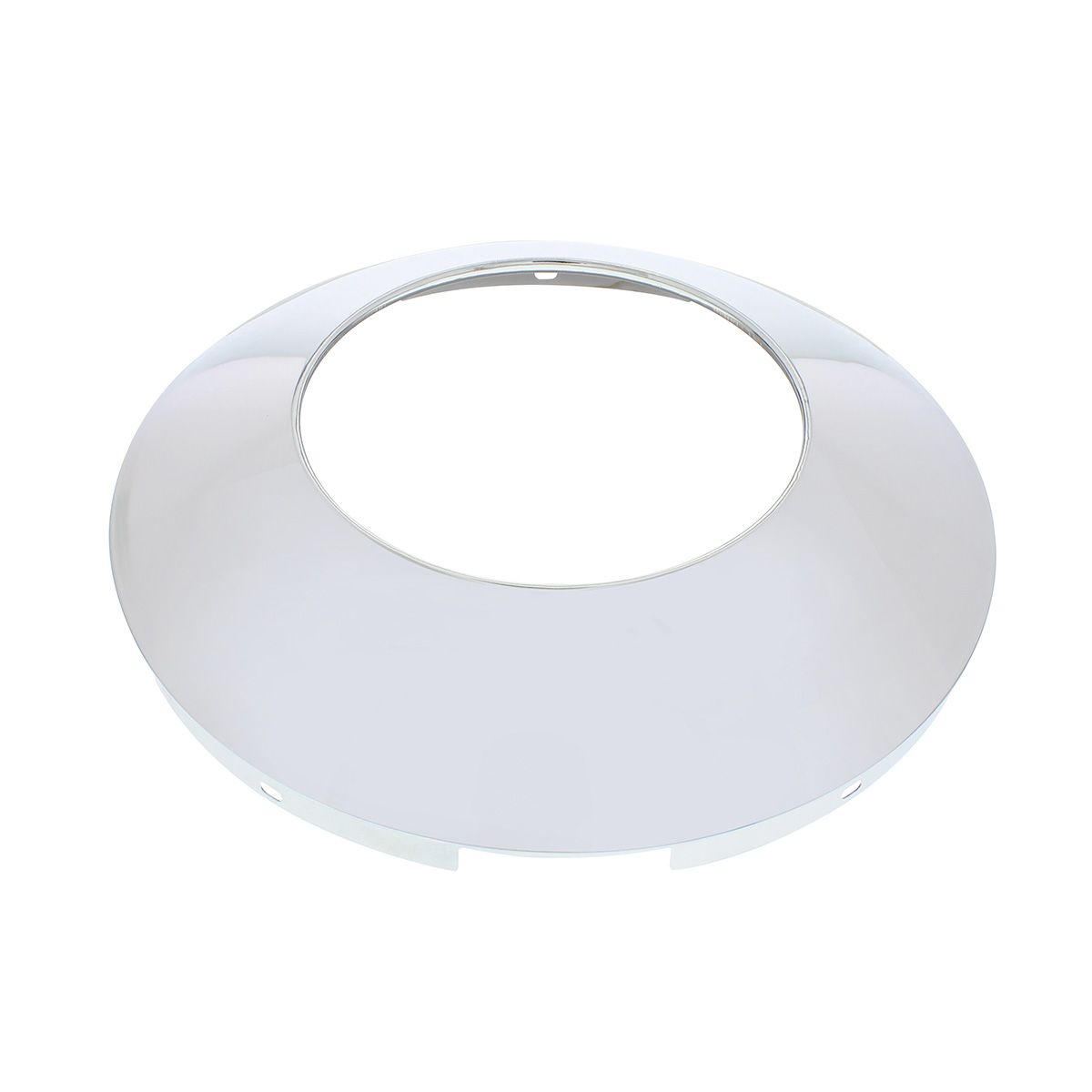 Universal Chrome Front Hubcap With Hubometer Hole - 7/16" Lip