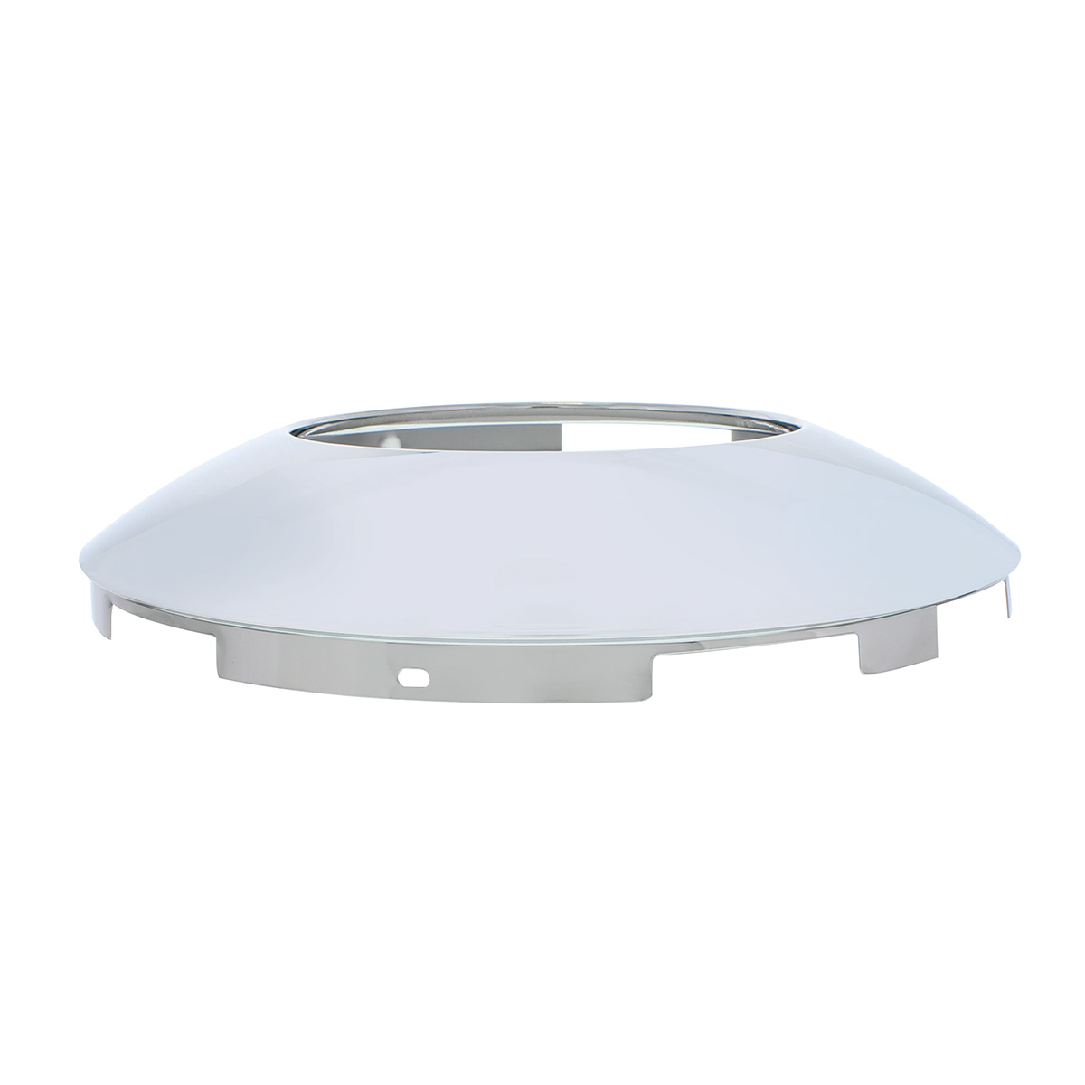 Universal Chrome Front Hubcap With Hubometer Hole - 7/16" Lip - Thumbnail 2