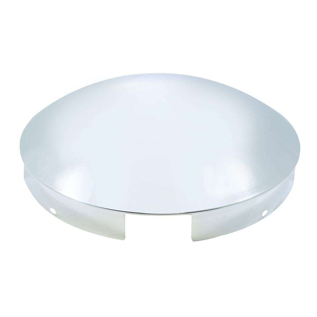 4 Even Notched Chrome Dome Front Hubcap - 1" Lip
