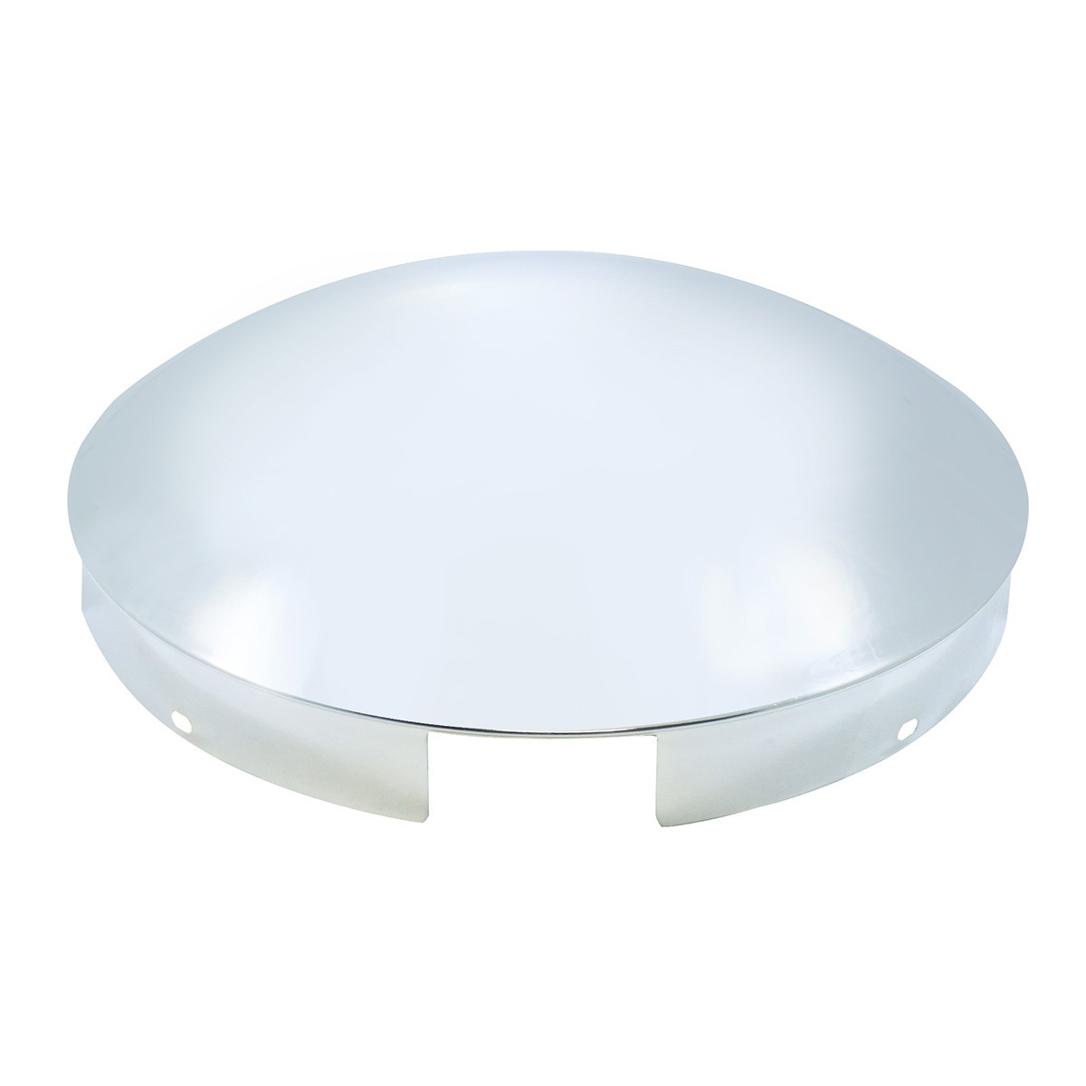 4 Even Notched Chrome Dome Front Hubcap - 1" Lip - Thumbnail 5